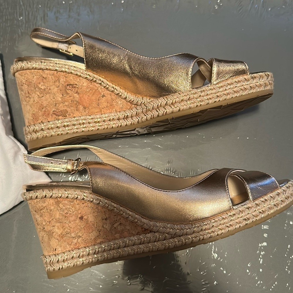 Jimmy Choo Gold Wedges size 40